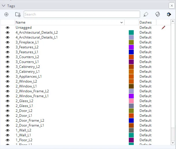 The model you receive will have many Tags that you can toggle on/off