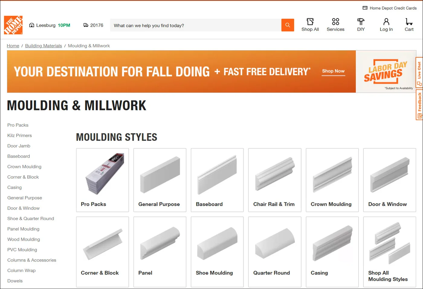 Home Depot Trim and Moulding