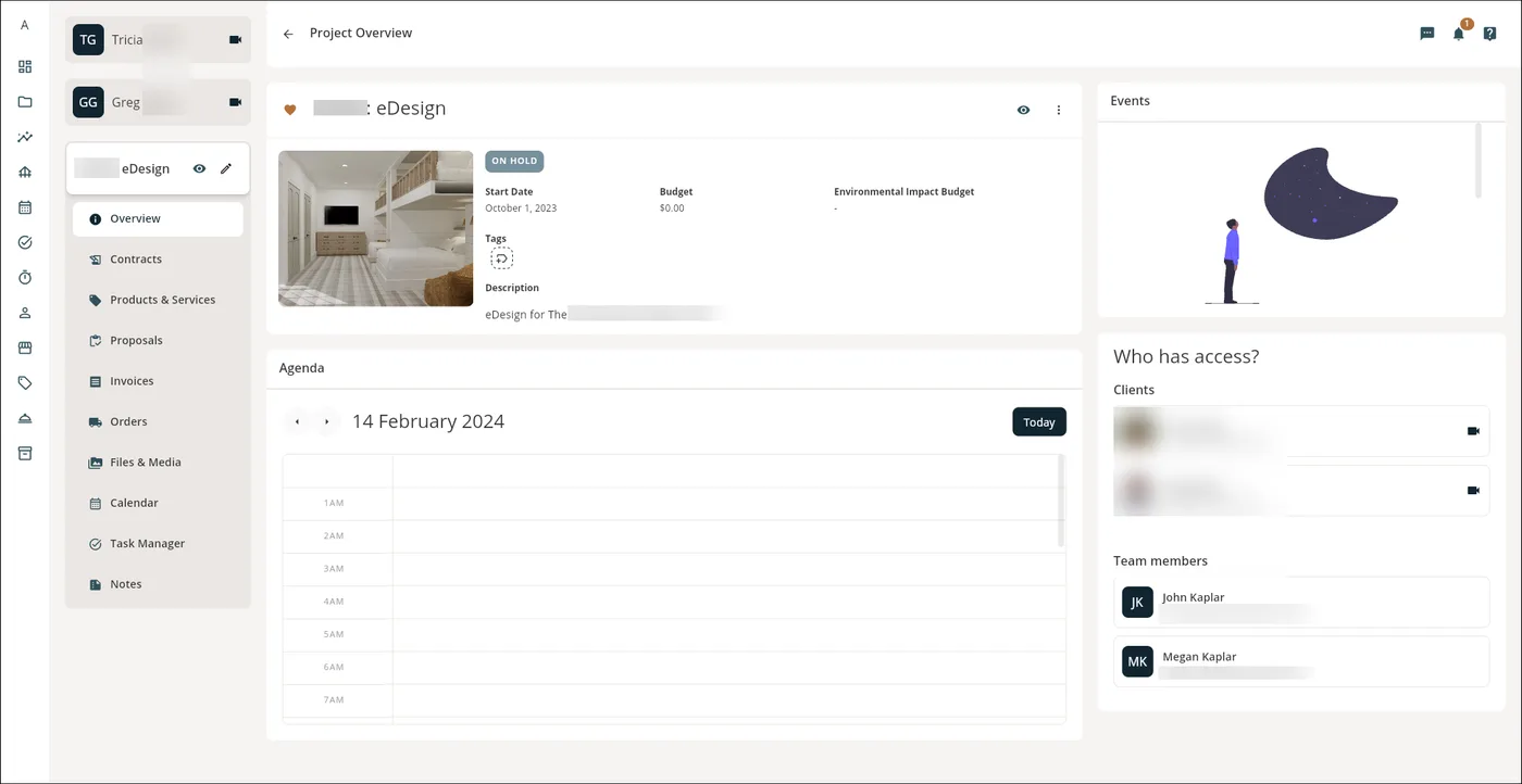 The Mydoma user interface for an eDesign project for a client.