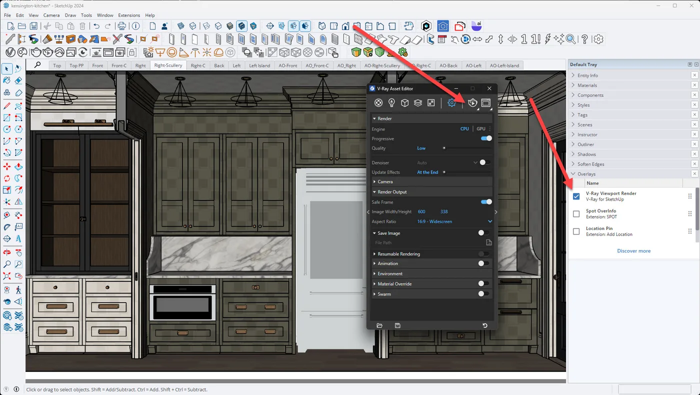 How to enable V-Ray Viewport Rendering in SketchUp