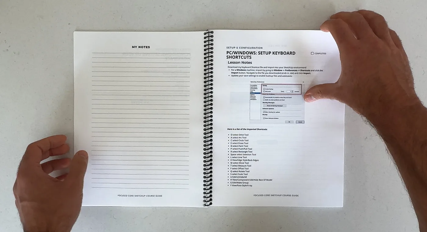 The course comes with a printable 200+ Course Guide