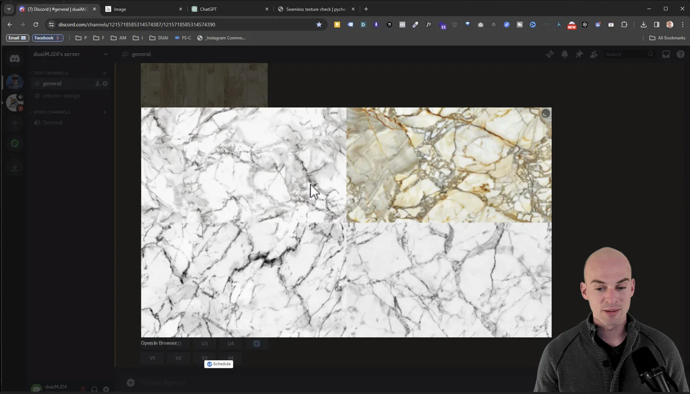 Creating seamless textures using Midjourney AI inside my FOCUSED AI for Designers Course