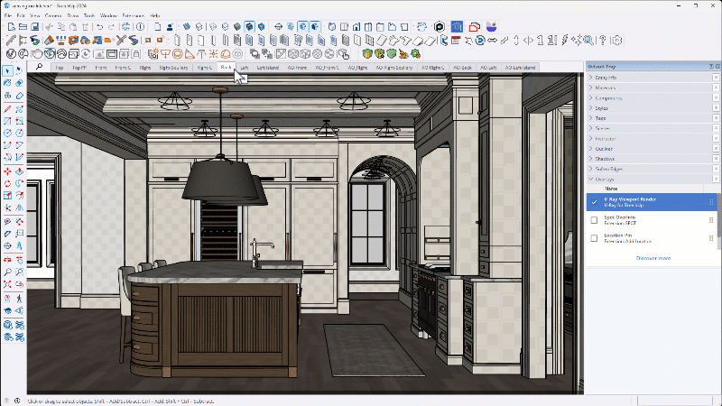 V-Ray for SketchUp 7 Viewport Render Overlay