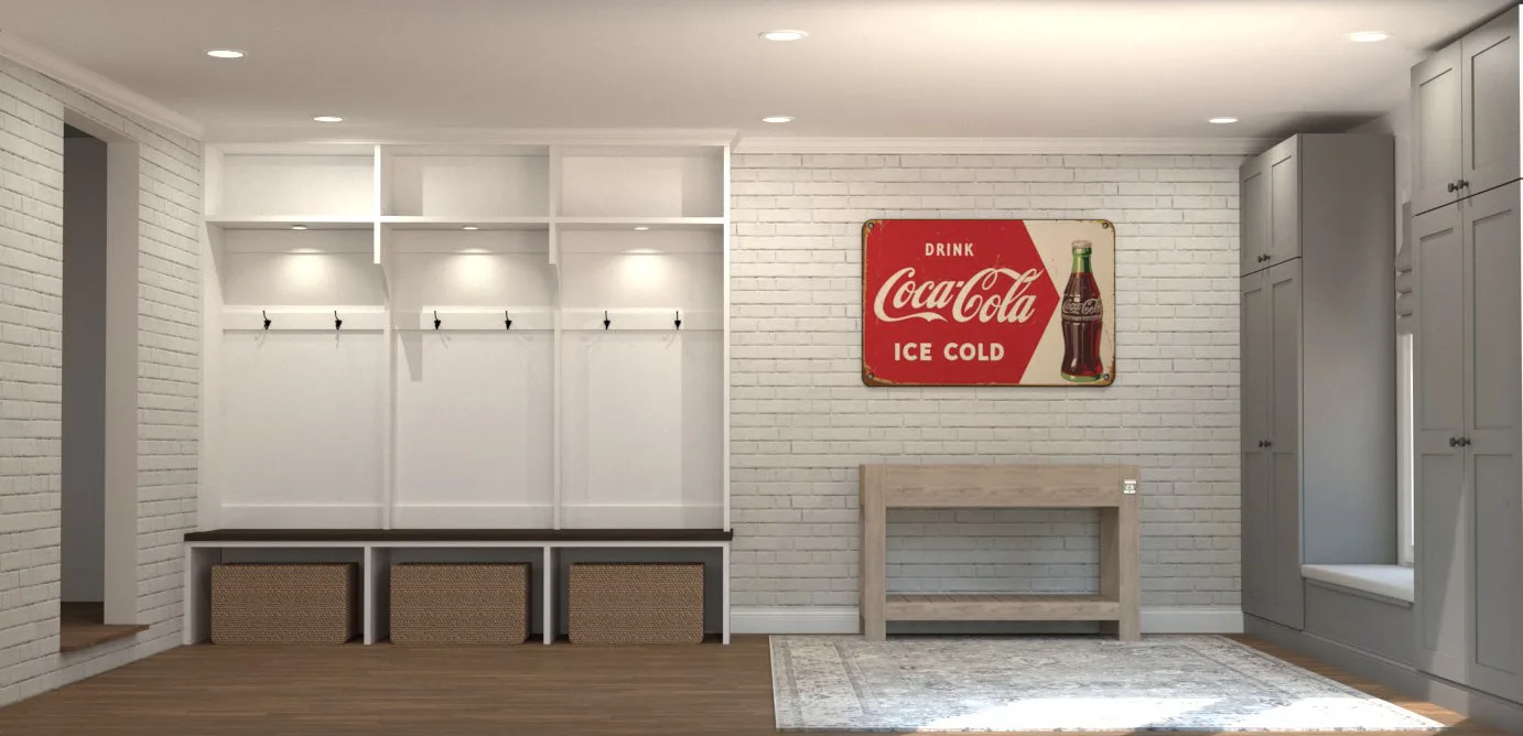 A render of a personalized space for a Coca-Cola collector.