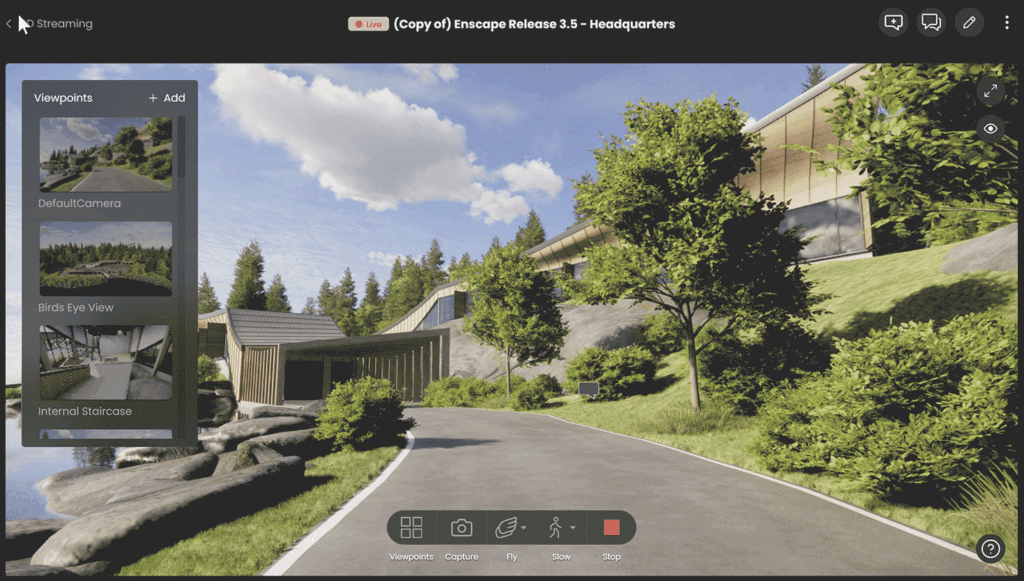 With Chaos Cloud’s 3D Streaming, you can explore and present complex 3D scenes remotely