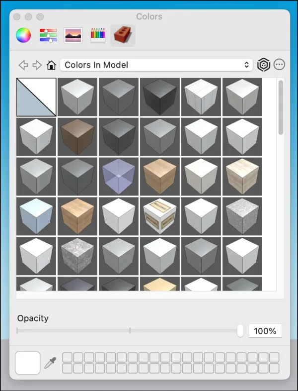 Materials on Mac for SketchUp 2025