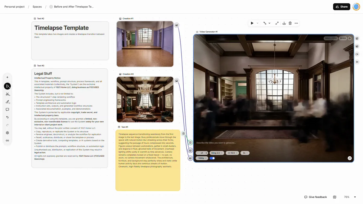 Before and After Timelapse Template - generate a transformation timelapse