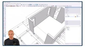 Module 3 - modeling a room from dimensions, PDF, and DWG, then adding doors, windows, and trim
