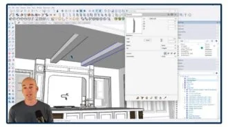 Module 4 - adding appliances, sinks, trim, hardware, and first SketchUp renders