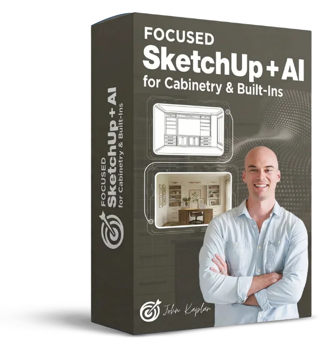 FOCUSED SketchUp + AI for Cabinetry and Built-Ins course - model, document, and render cabinetry