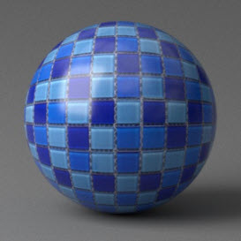 Mosaic Pool Tile Blue