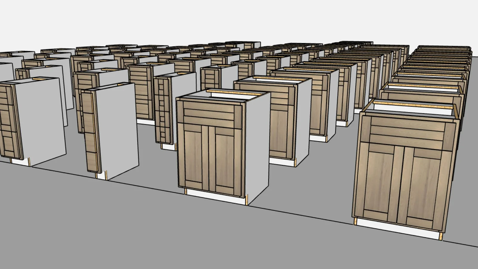 Faceframe Overlay Shaker Cabinet Pack - render 1