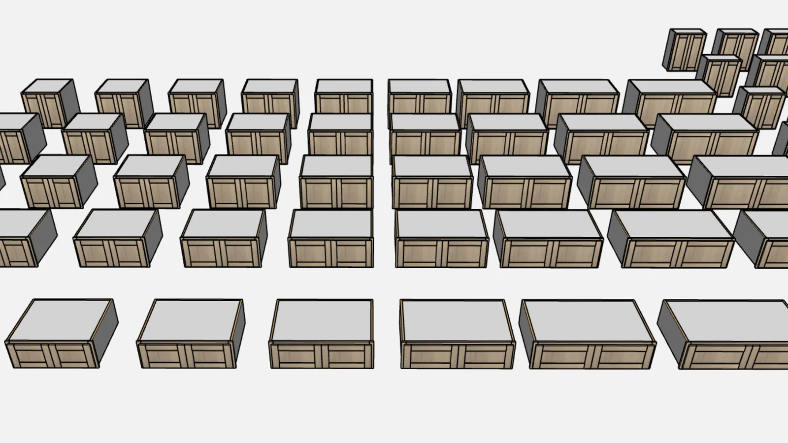 Faceframe Overlay Shaker Cabinet Pack - render 2
