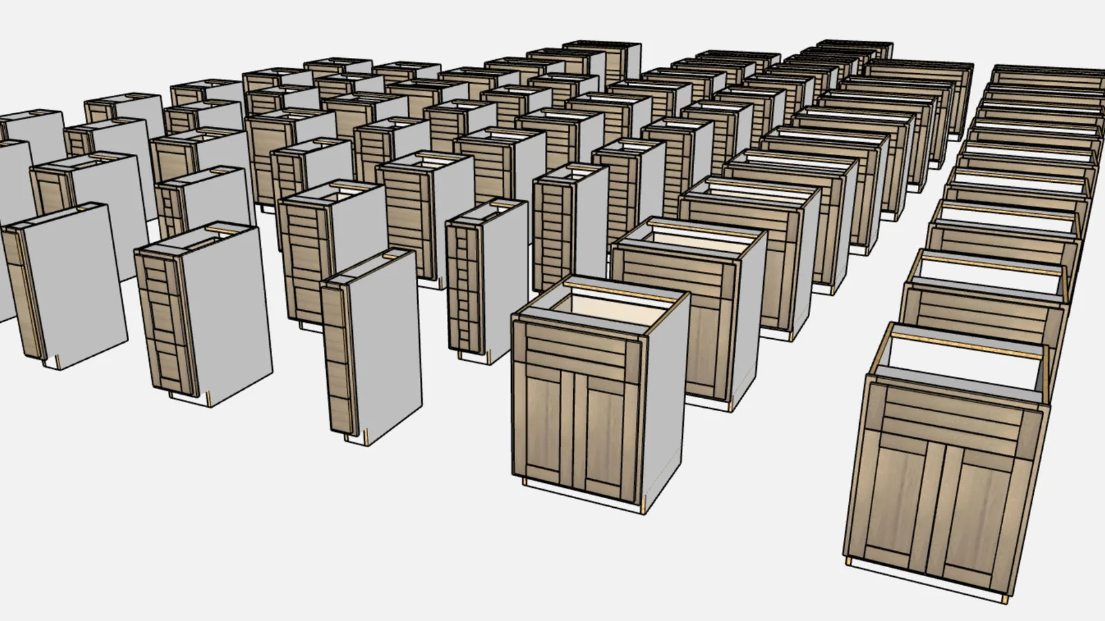Faceframe Overlay Shaker Cabinet Pack - render 5