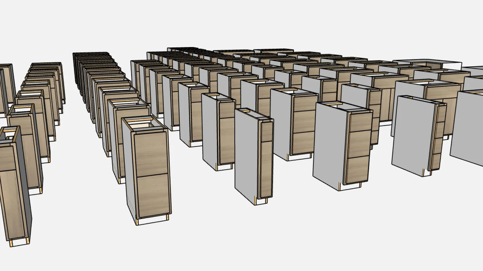 Faceframe Overlay Slab Cabinet Pack - render 1