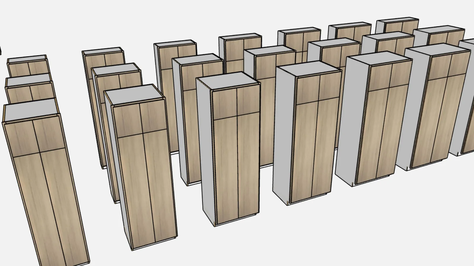 Faceframe Overlay Slab Cabinet Pack - render 4