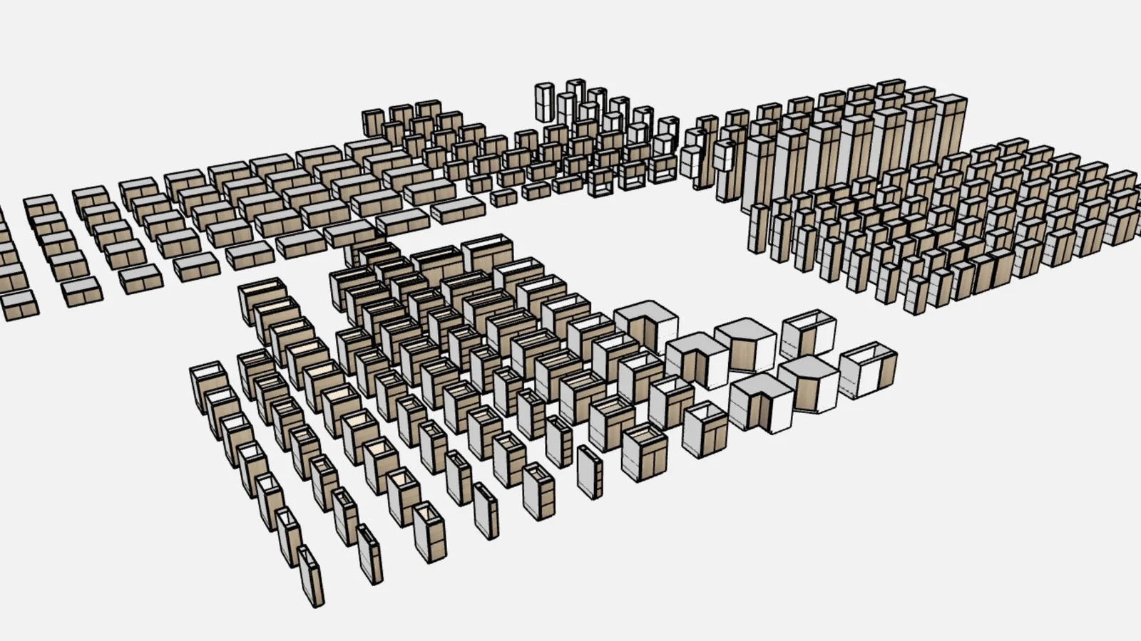 Faceframe Overlay Slab Cabinet Pack - render 5