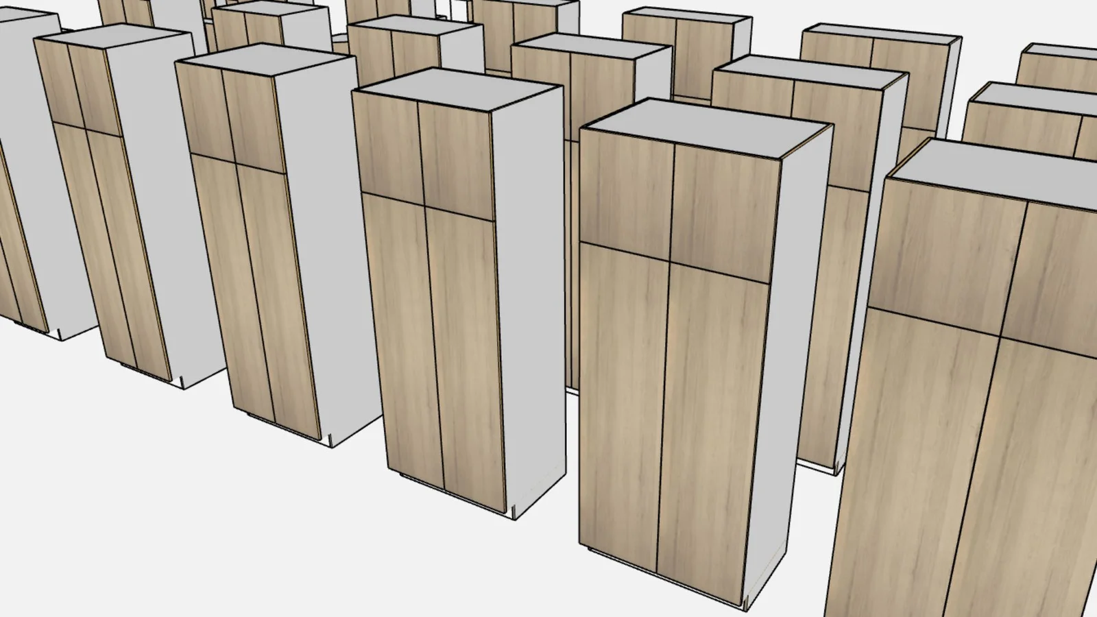 Frameless Slab Cabinet Pack - render 4