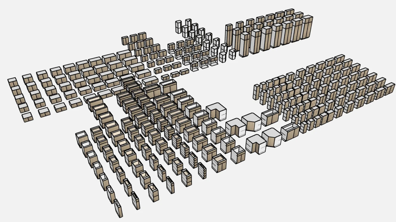 Frameless Slab Cabinet Pack - render 5