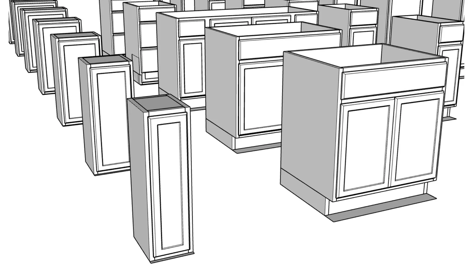 Hampton Bay Pre-Assembled Cabinet Pack - render 2