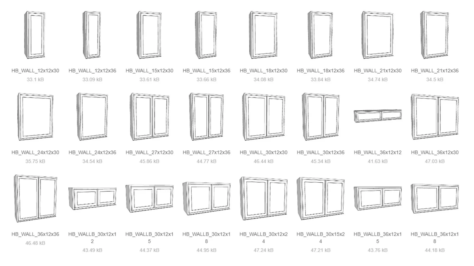 Hampton Bay Pre-Assembled Cabinet Pack - render 3