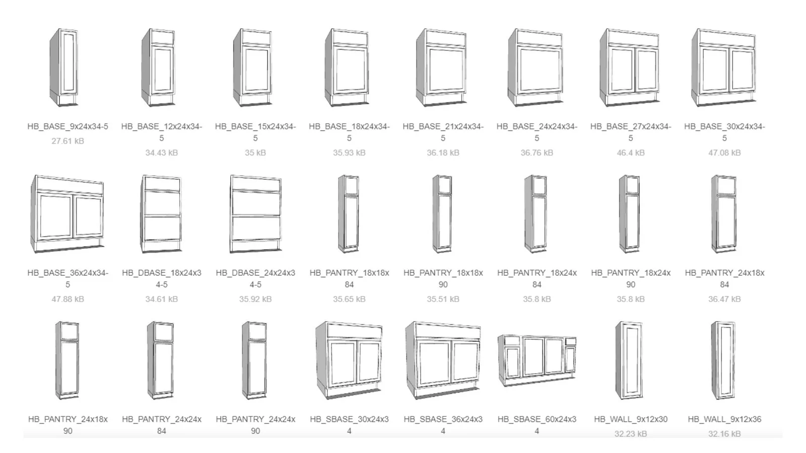 Hampton Bay Pre-Assembled Cabinet Pack - render 4