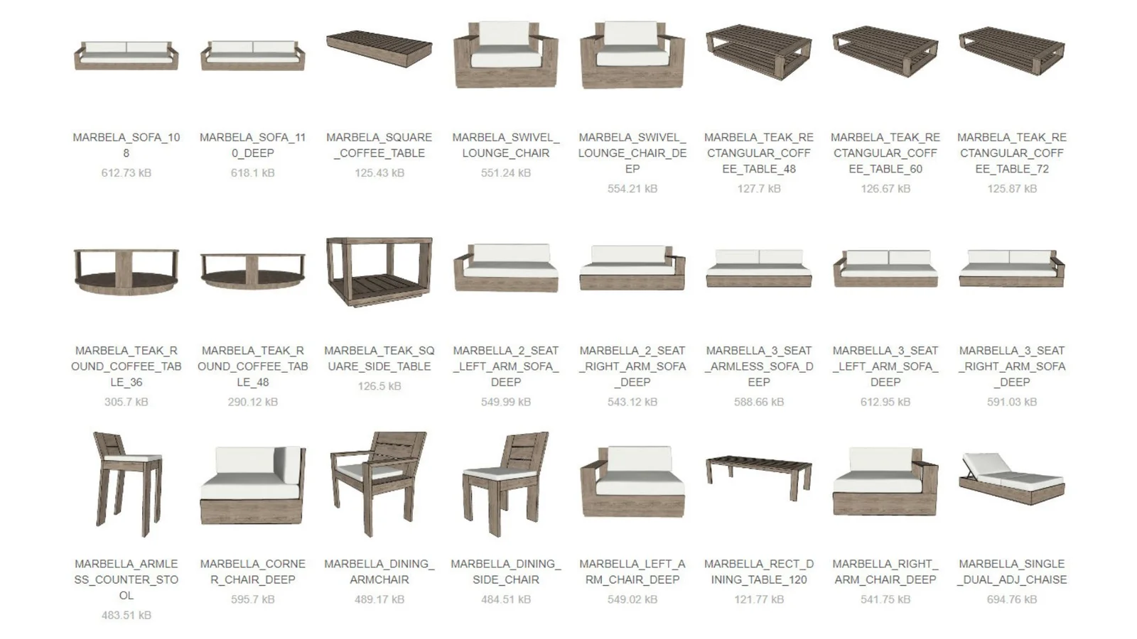Outdoor Furniture Pack - render 1