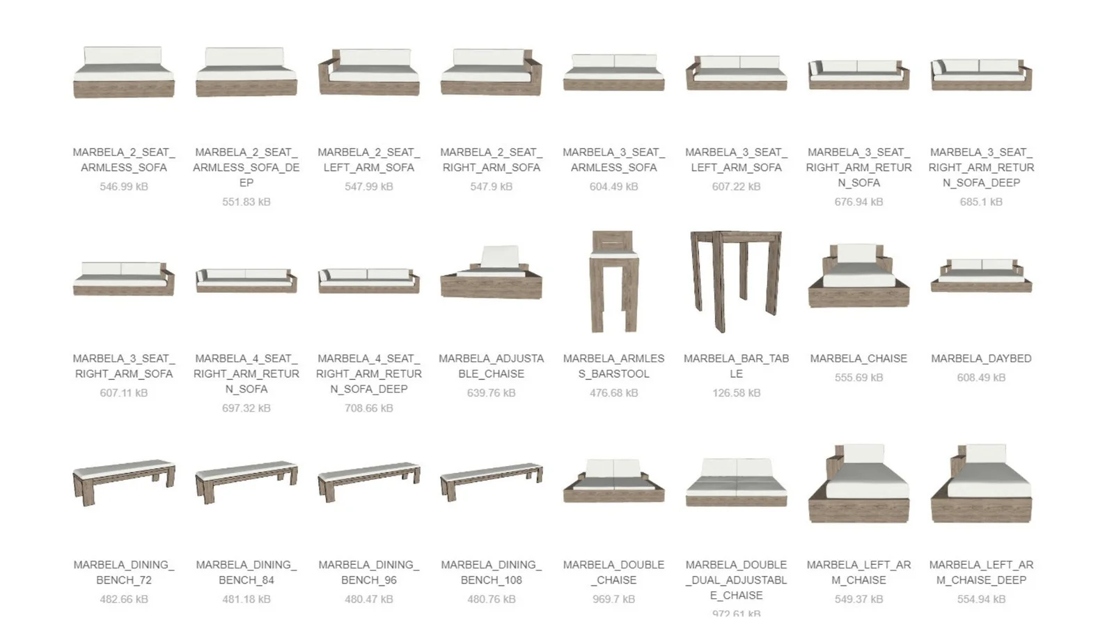 Outdoor Furniture Pack - render 2