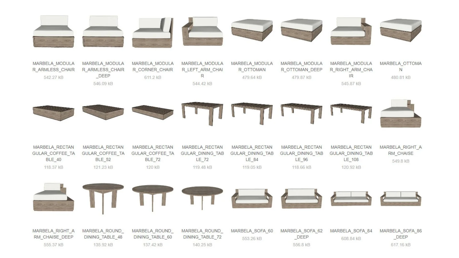 Outdoor Furniture Pack - render 3