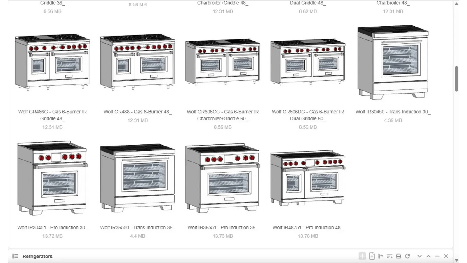 Range Pack - SketchUp components, gas and induction ranges