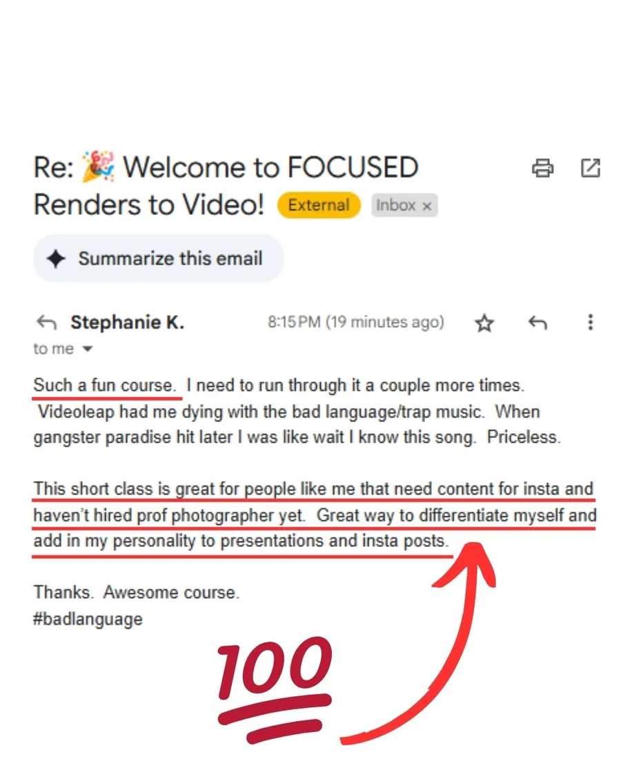 FOCUSED SketchUp student Facebook review